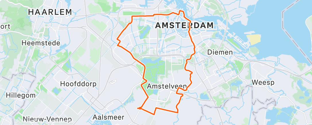 Map of the activity, Fietsen, koffie en afdaling kijken