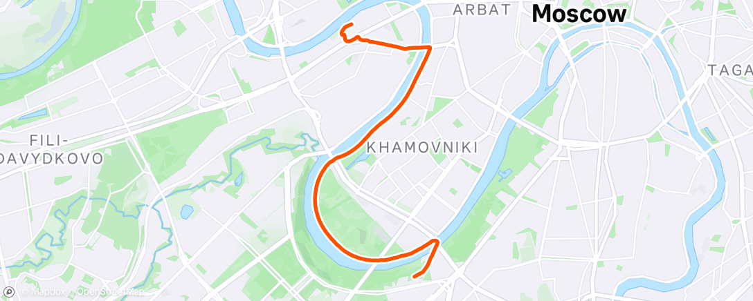 Map of the activity, Дневной забег