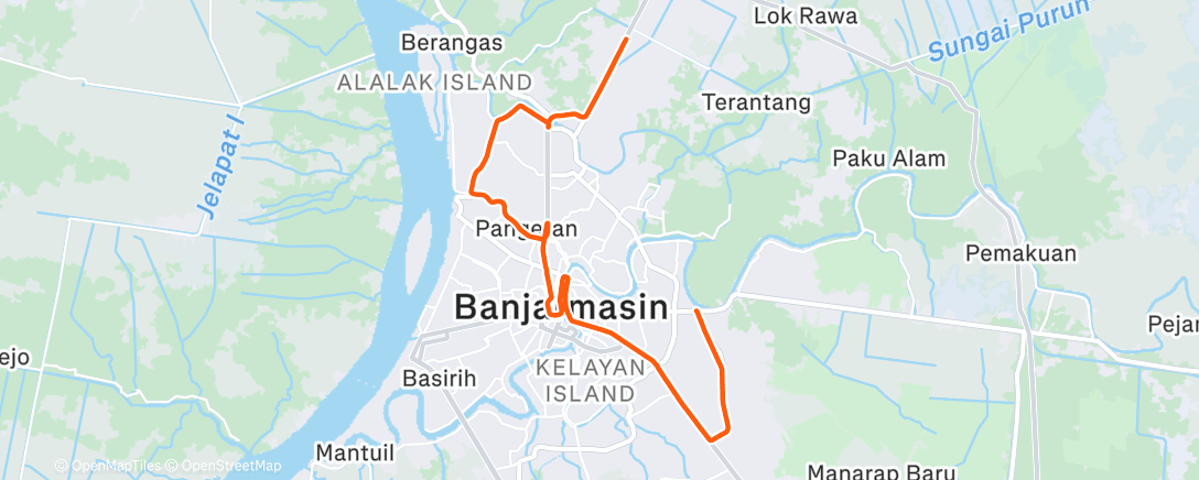 Map of the activity, Morning Run