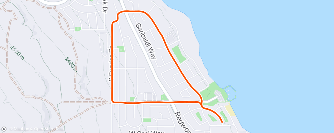 Map of the activity, Morning Hike