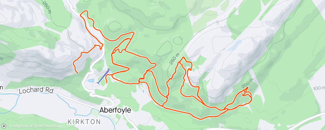 Map of the activity, Aberfoyle