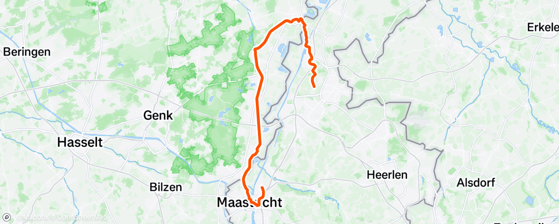 Map of the activity, Afternoon Ride