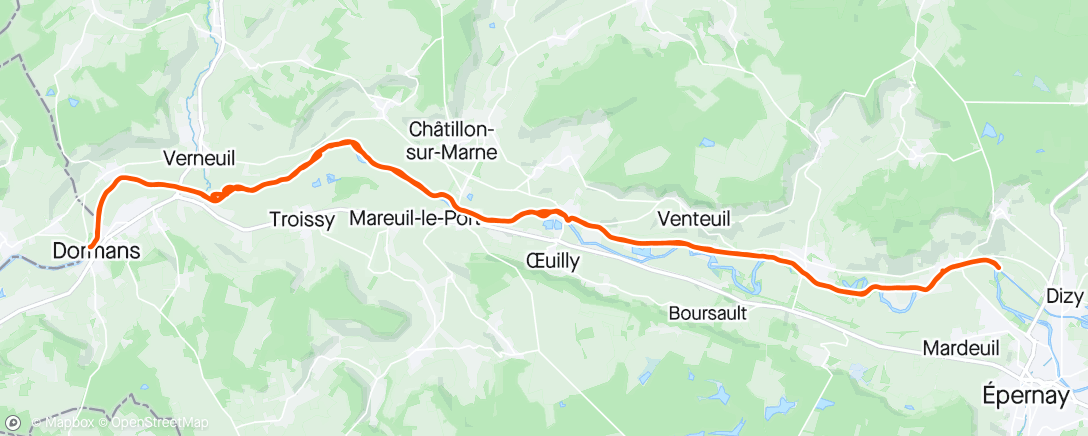Map of the activity, Roller dans l'après-midi