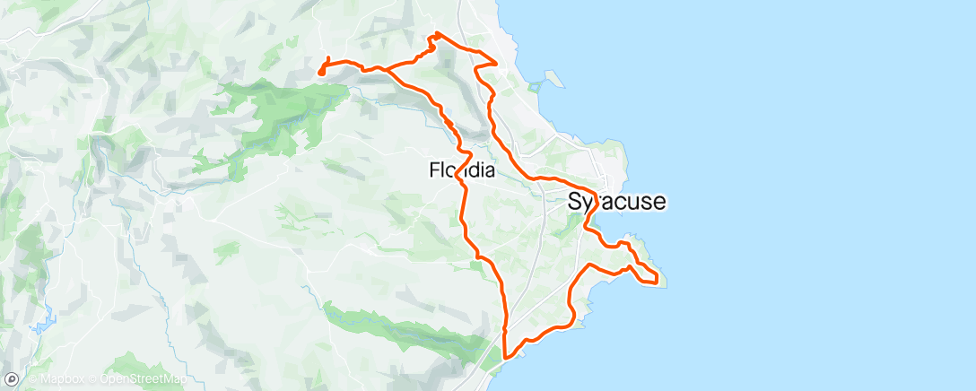 活动地图，Giro  isola Siracusa