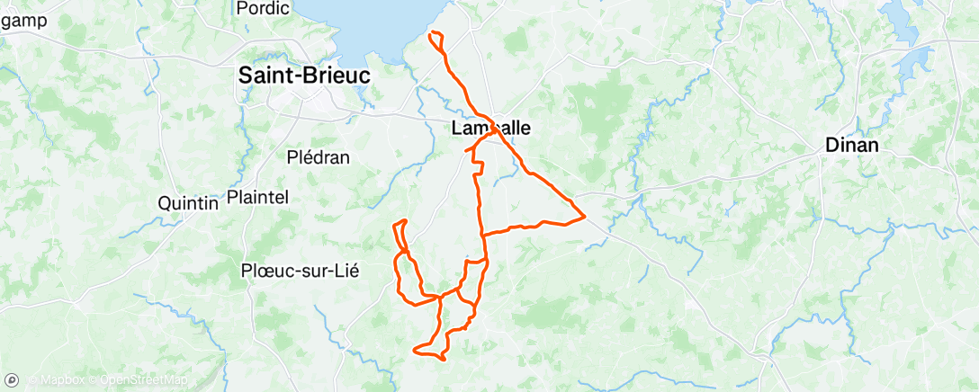 Map of the activity, Morning Ride