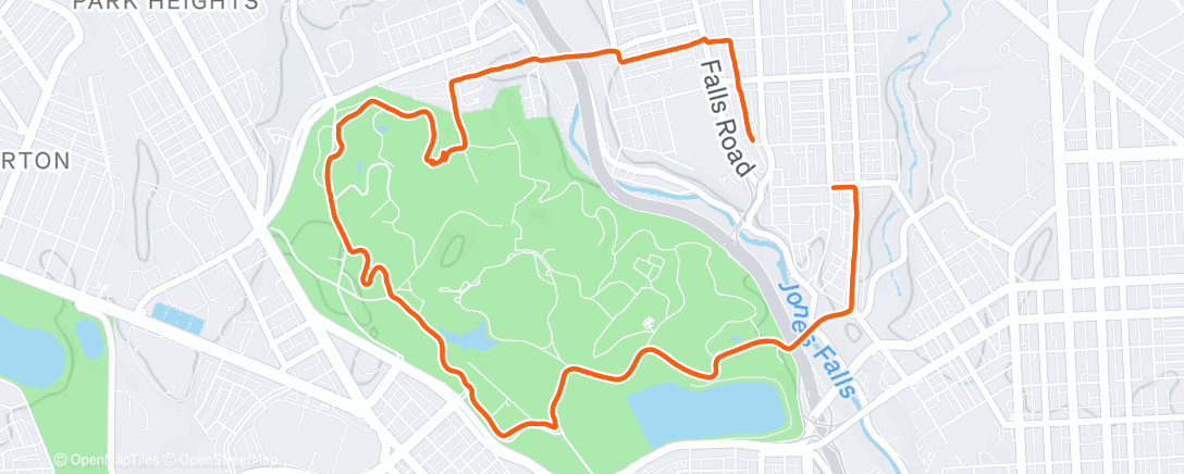 Map of the activity, Morning Run