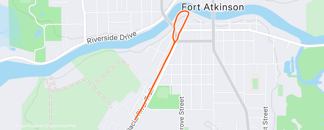 Map of the activity, Afternoon Walk