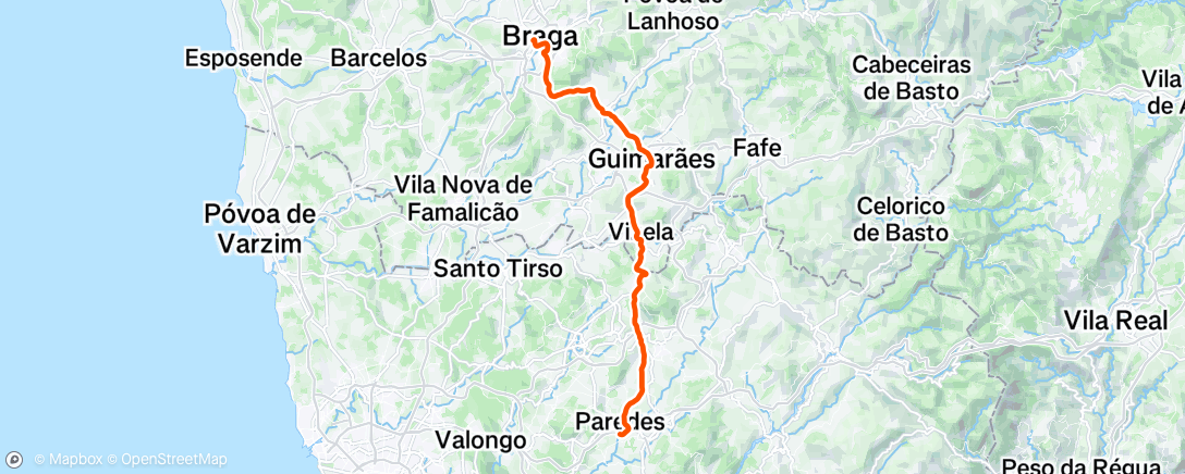 Map of the activity, Volta de bicicleta matinal