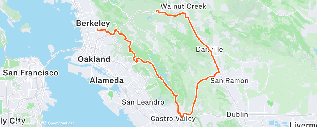 Карта физической активности (Morning Ride)