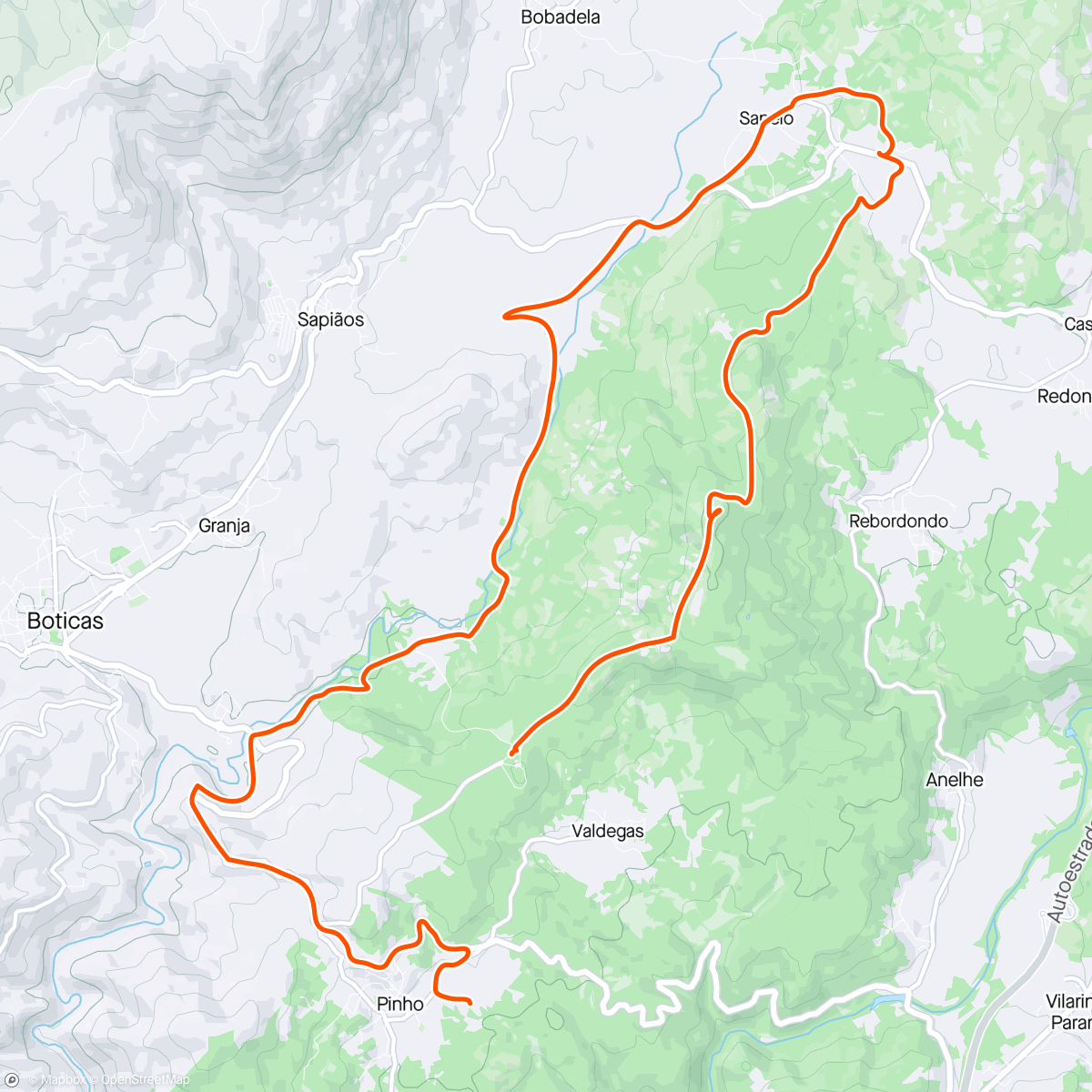 Map of the activity, Bênção dos ciclistas