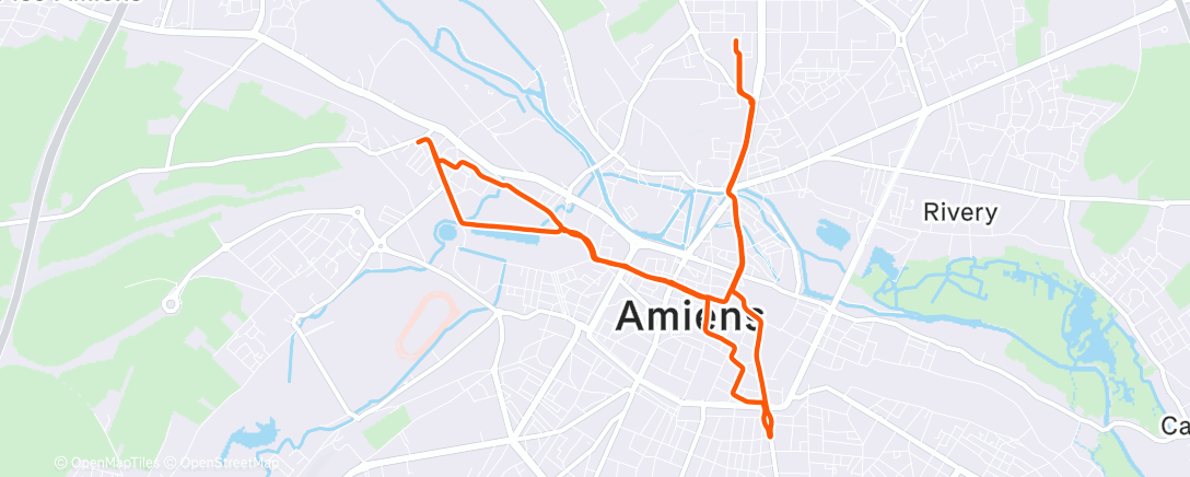 Map of the activity, Afternoon Ride