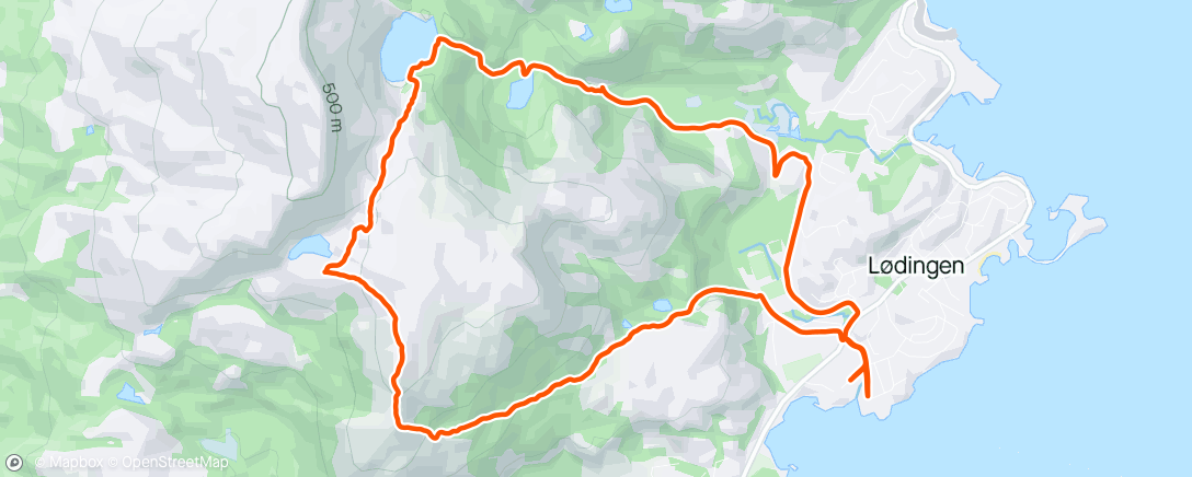 Map of the activity, Buefjellet