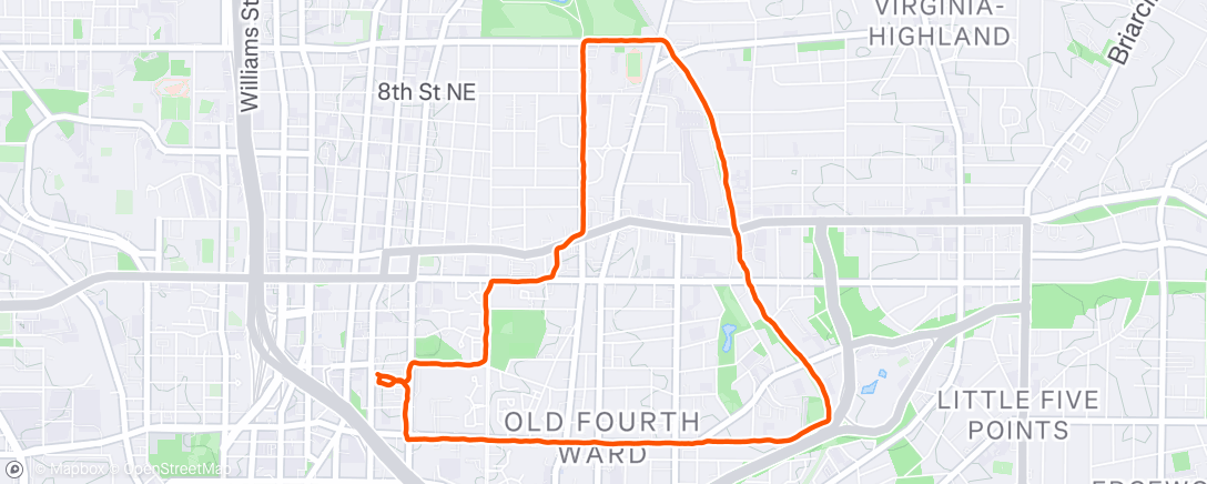 Map of the activity, Journey