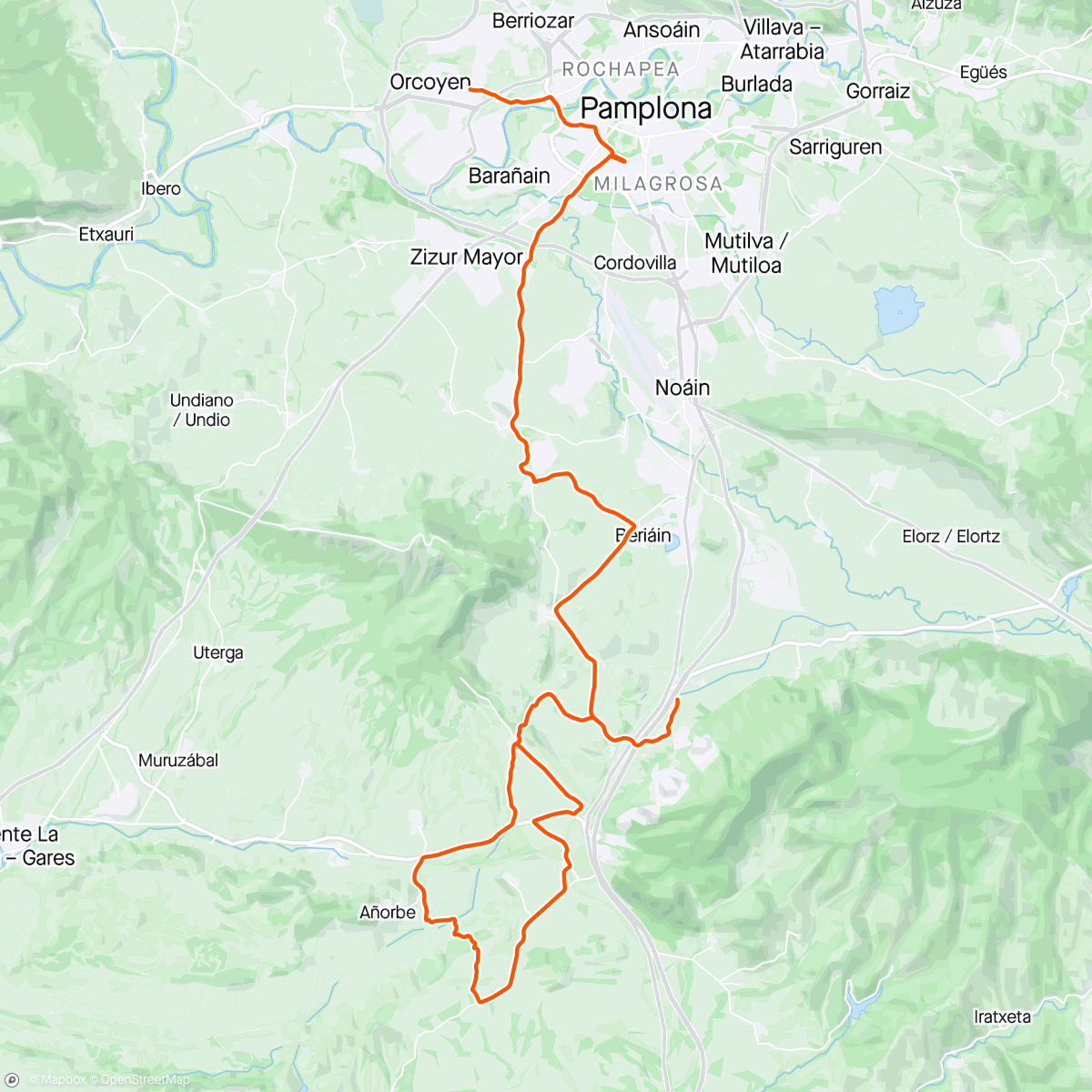 Map of the activity, Navarra recon