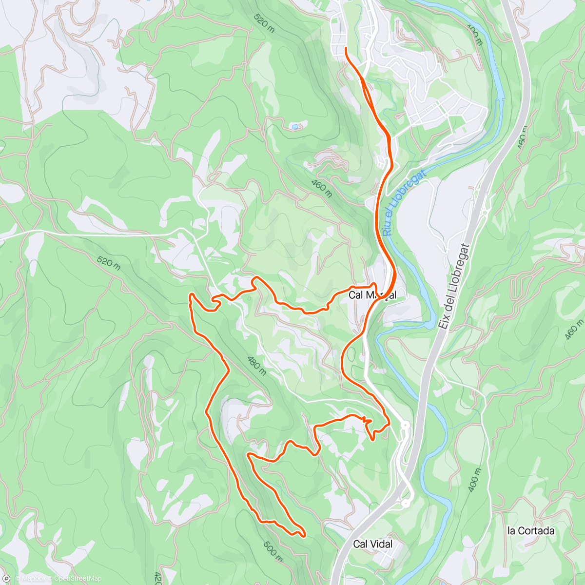 Map of the activity, Sortida Cquie Trail