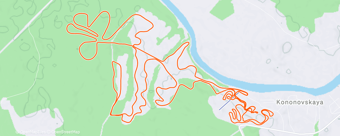 Map of the activity, Lunch Nordic Ski