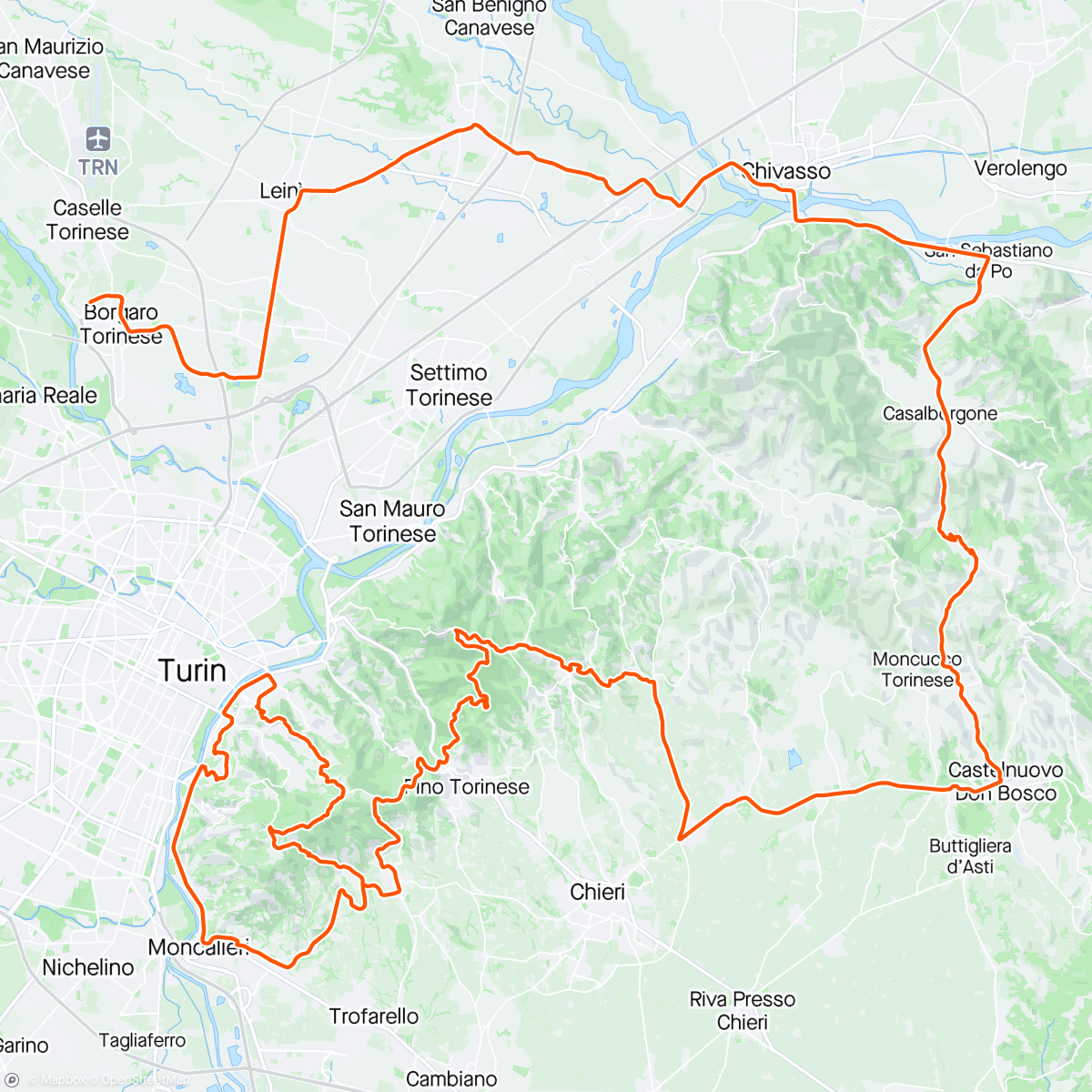 Map of the activity, 1 tappa Giro