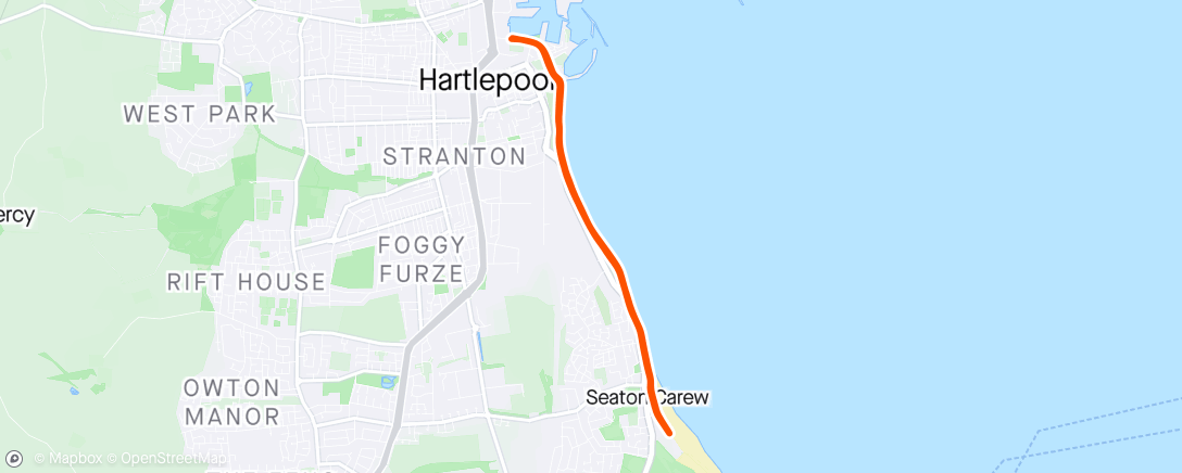 Mapa da atividade, Hartlepool Marina 5 miles 🌧️🌧️