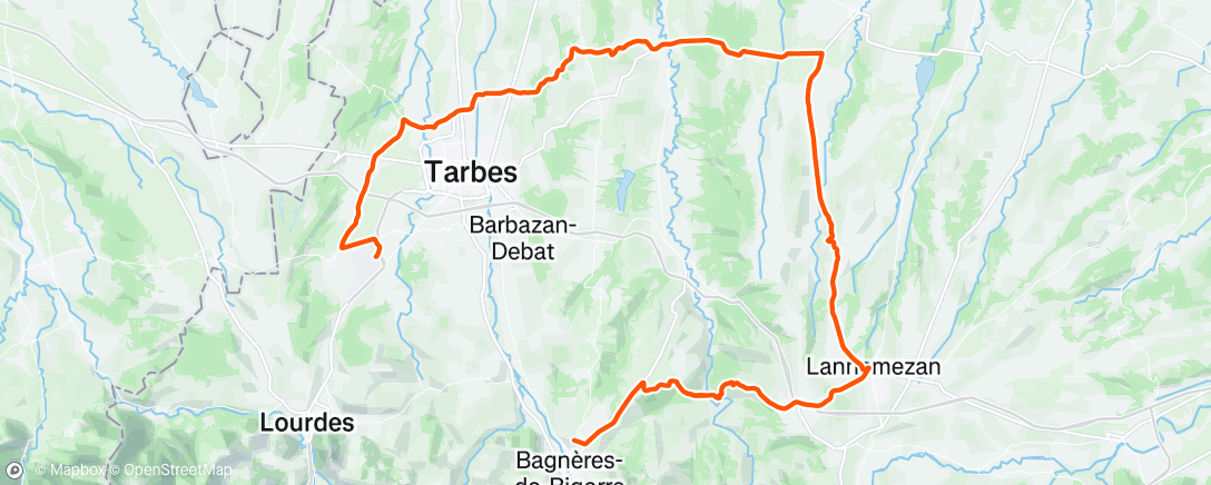 Map of the activity, Sortie vélo le matin