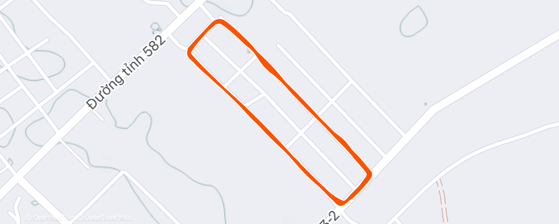 Map of the activity, Afternoon Run