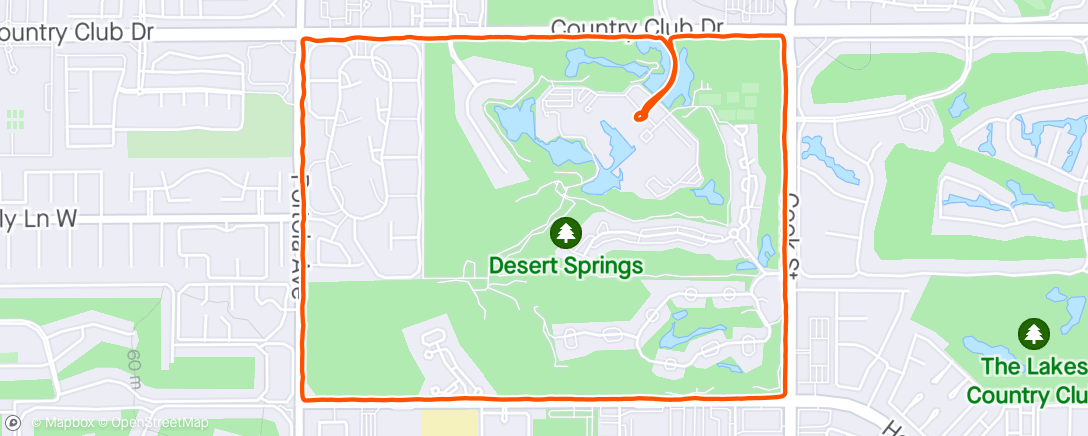 Map of the activity, Hump Day Morning Run 🏃🏻‍♂️🌴🥵