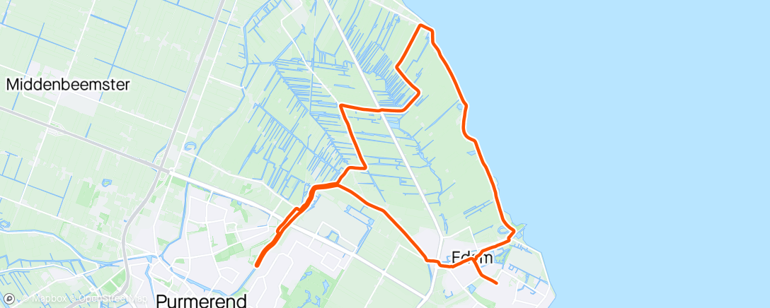 Mapa de la actividad, Middagloop
