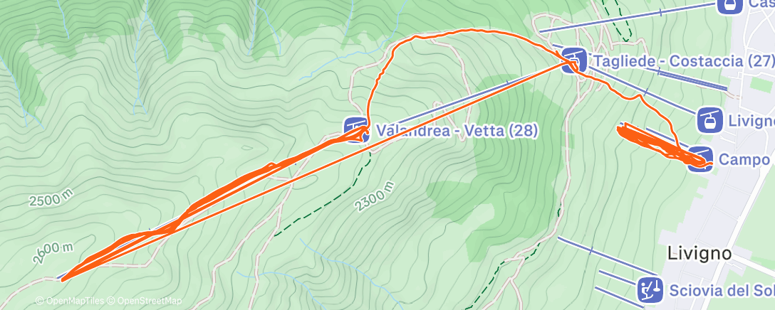 Map of the activity, Morning Alpine Ski