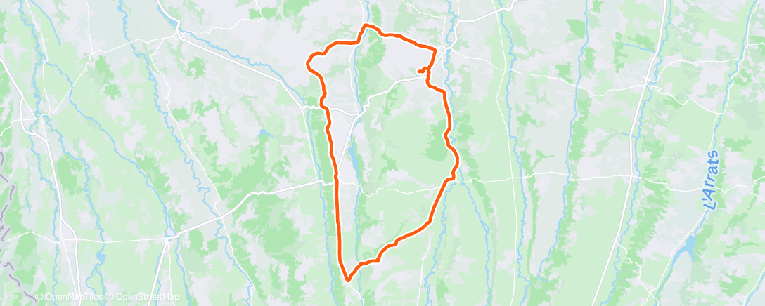 Map of the activity, Sortie vélo le matin