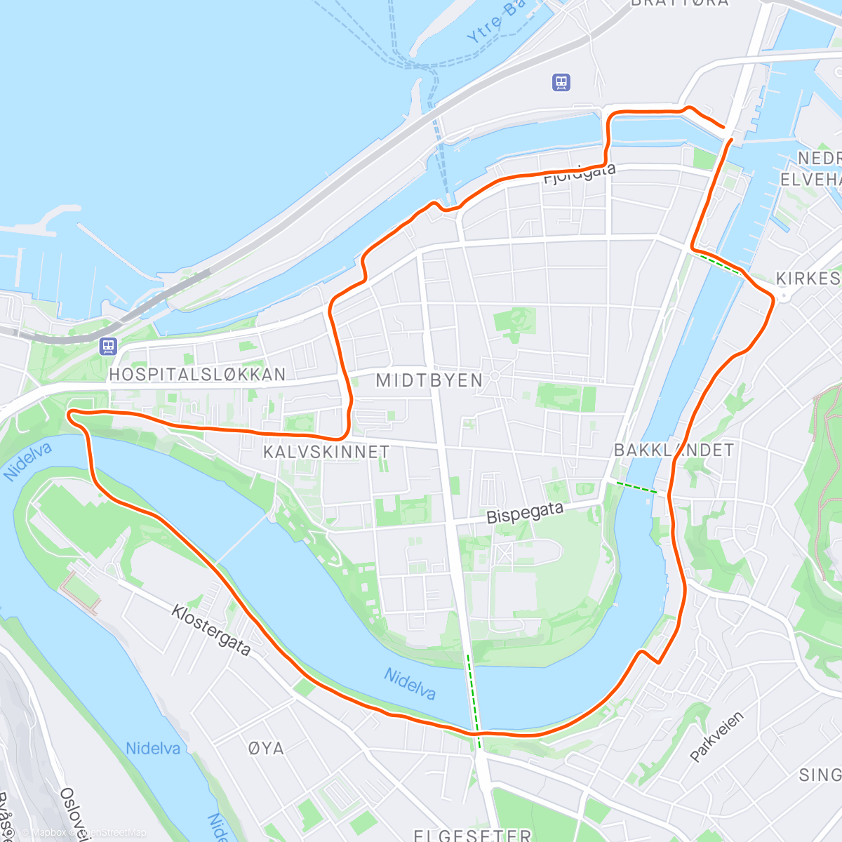 Map of the activity, Trondheim