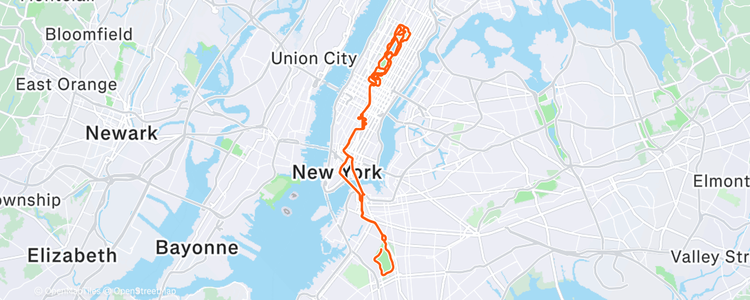 Map of the activity, Zwift