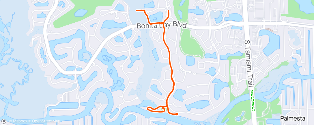 Map of the activity, Not a bad time for my first almost 5K