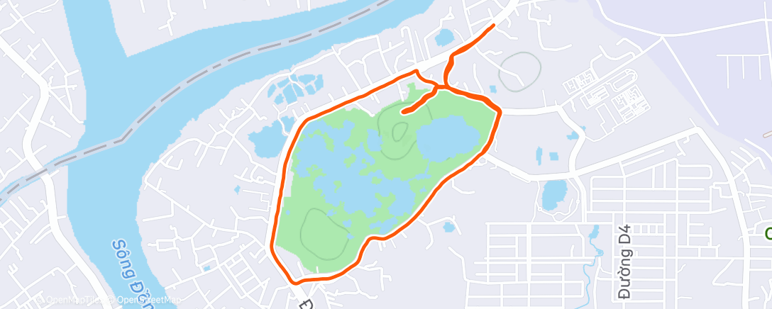 Map of the activity, Afternoon Run