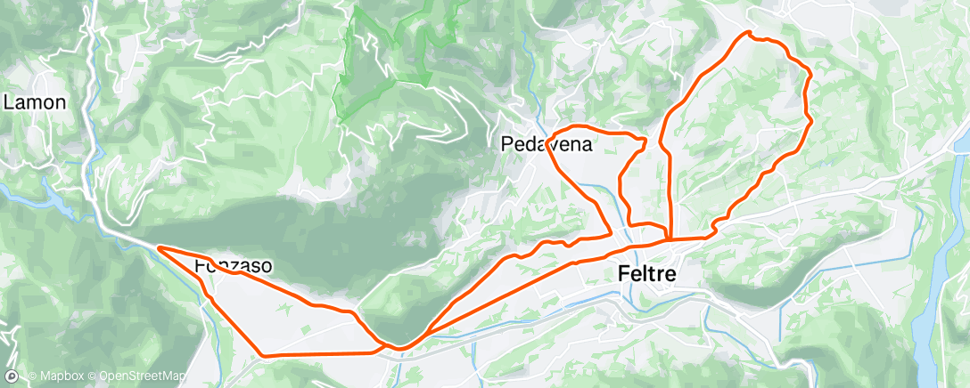 Map of the activity, Foggy Lunch Ride