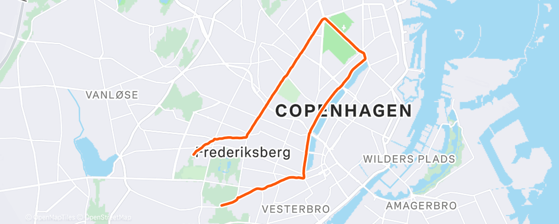 Map of the activity, Morning Run