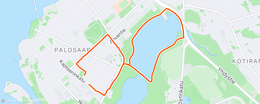 Map of the activity, Night Run