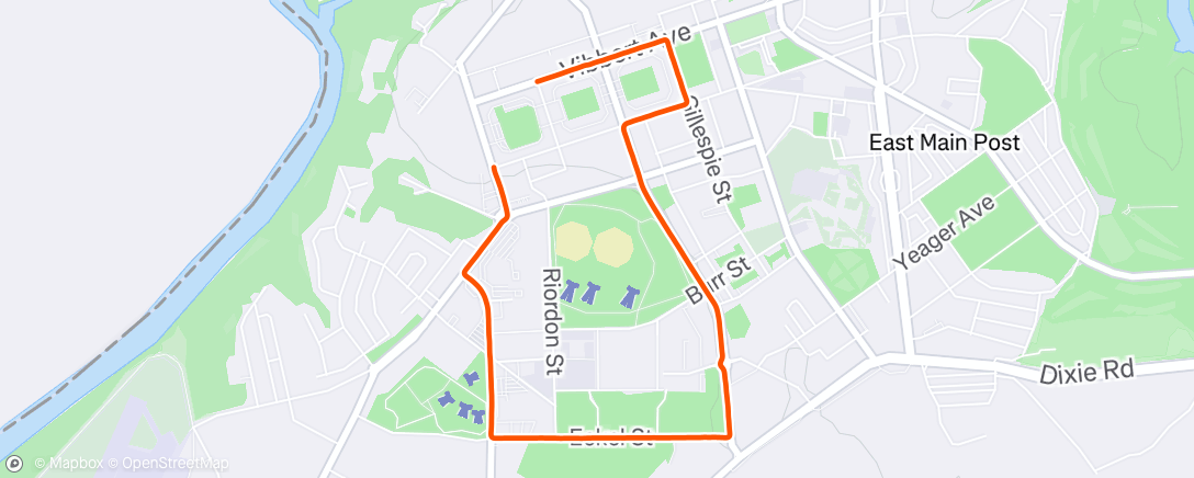 Map of the activity, Morning Run