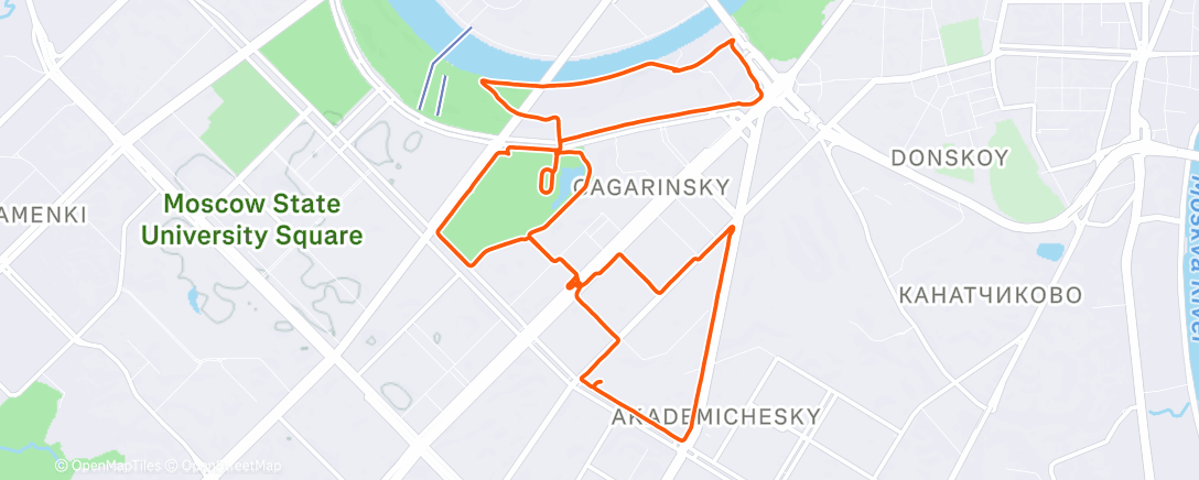Map of the activity, Morning Run