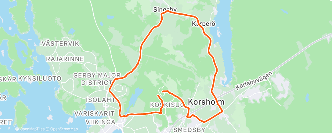 Карта физической активности (Evening Run)