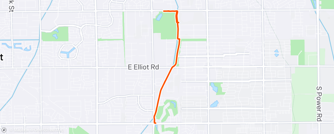 Map of the activity, Afternoon Run