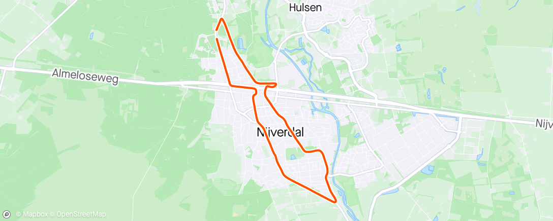 Map of the activity, Wisselloop 2 * 2 km DL3