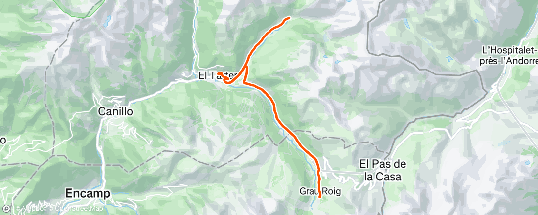 Map of the activity, 🇦🇩🏔️Grau Roig-Incles🏔️