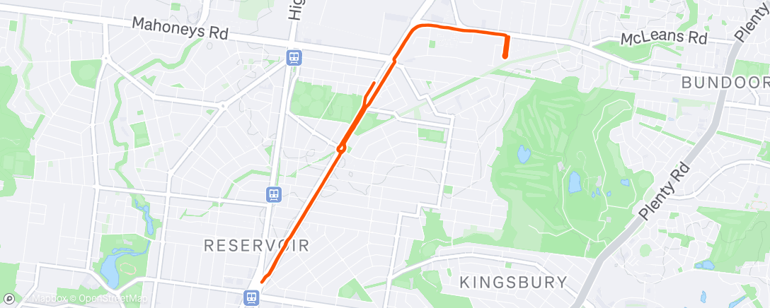 Map of the activity, Morning Run