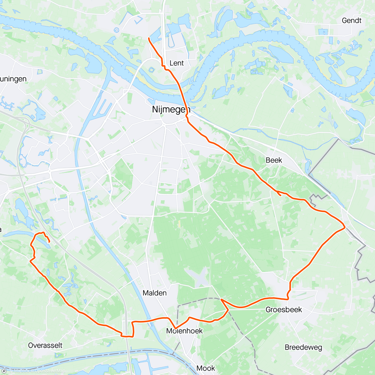 Map of the activity, Vrijmibourgondische rit deel 2