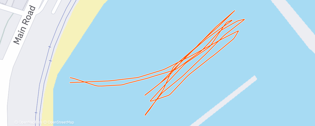 Map of the activity, Afternoon Swim