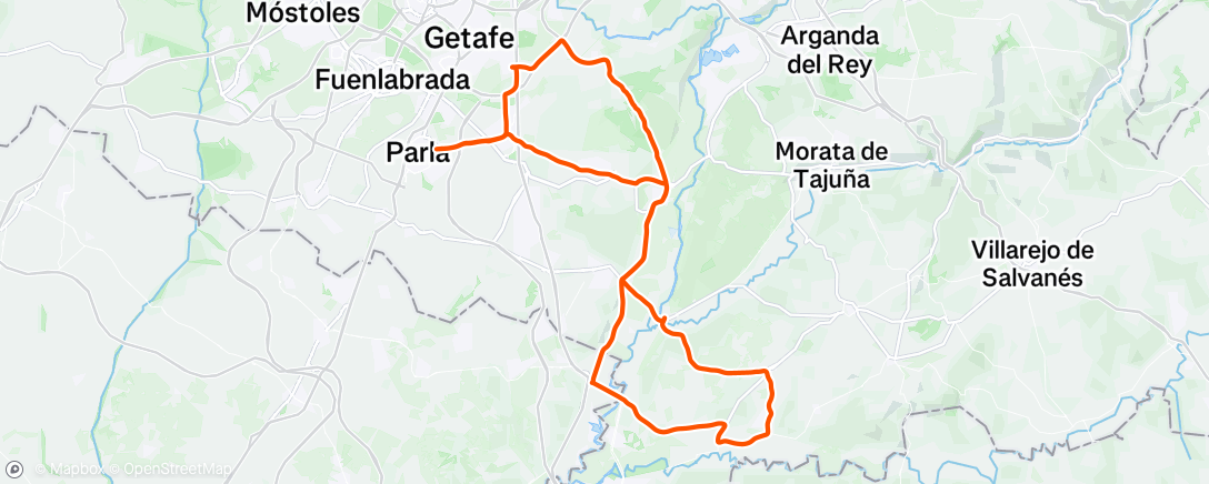 Mapa da atividade, Bicicleta por la mañana