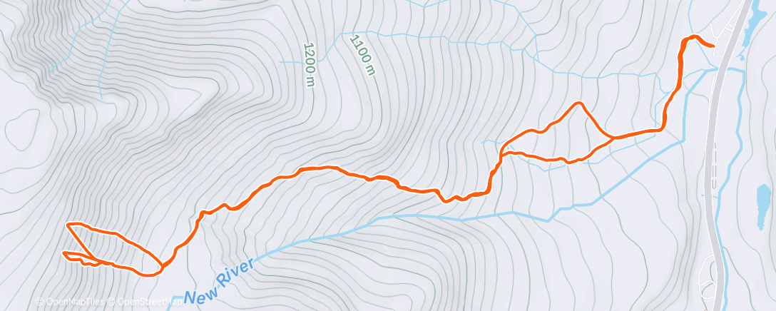 Map of the activity, Morning Backcountry Ski