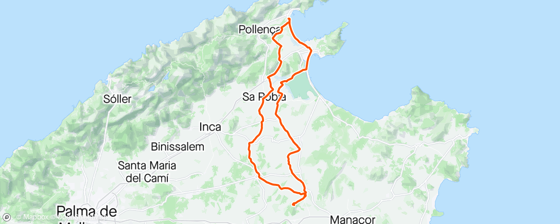 Mapa de la actividad (Mallorca day 3 - sprinters/flat day)