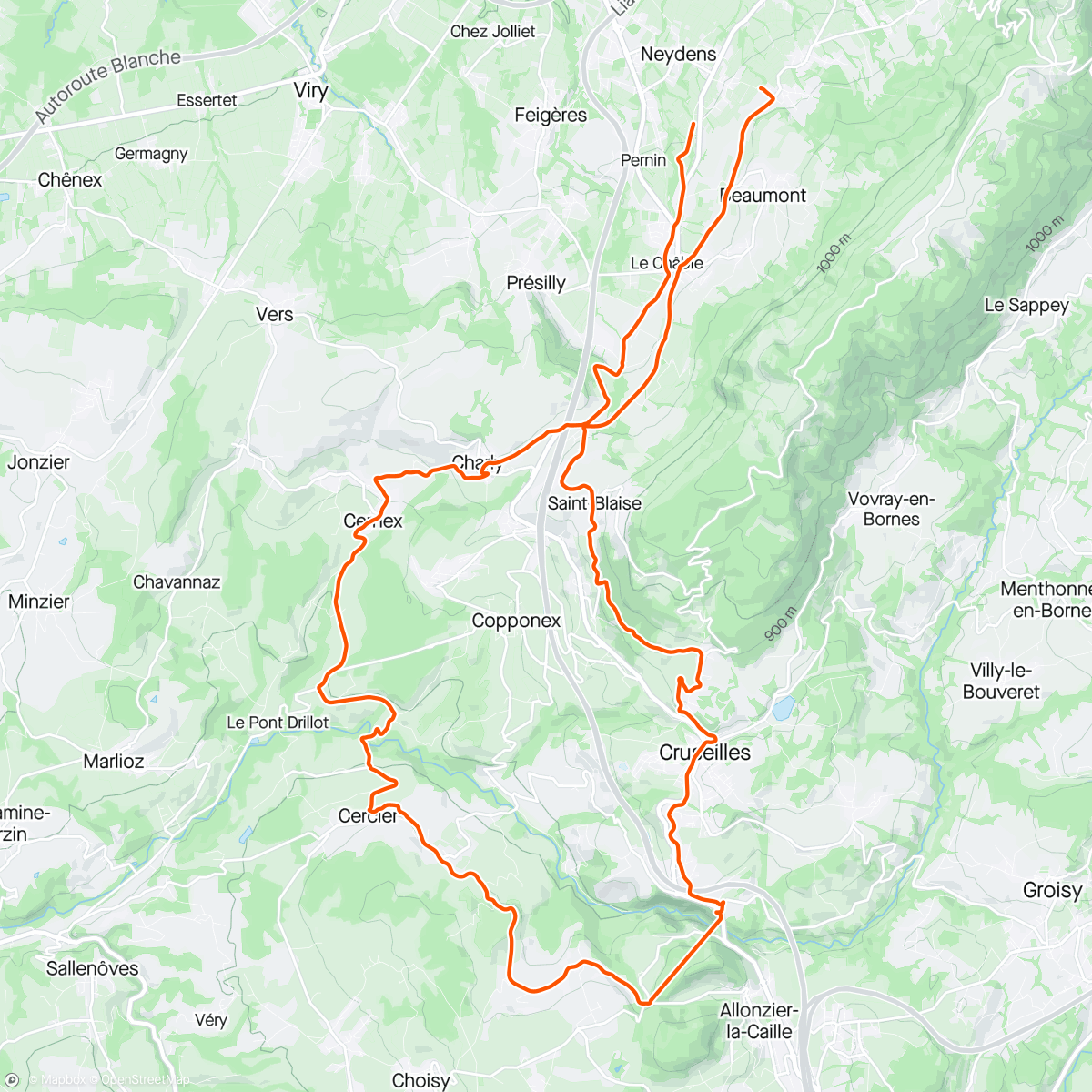 Karte der Aktivität „Pont de la Caille loop”