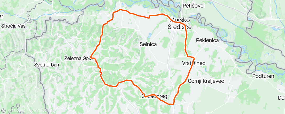 Mapa da atividade, Afternoon Ride