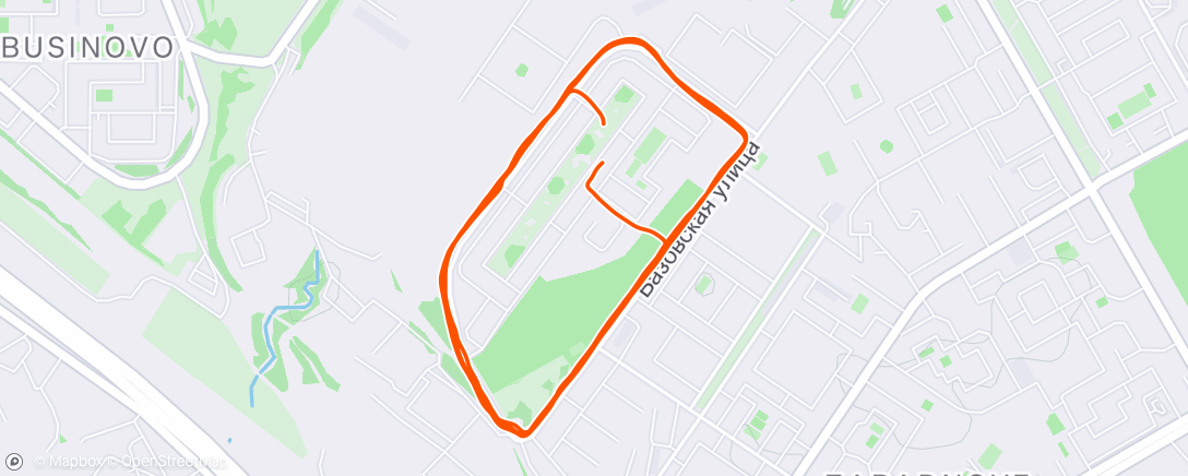 Map of the activity, Evening Run
